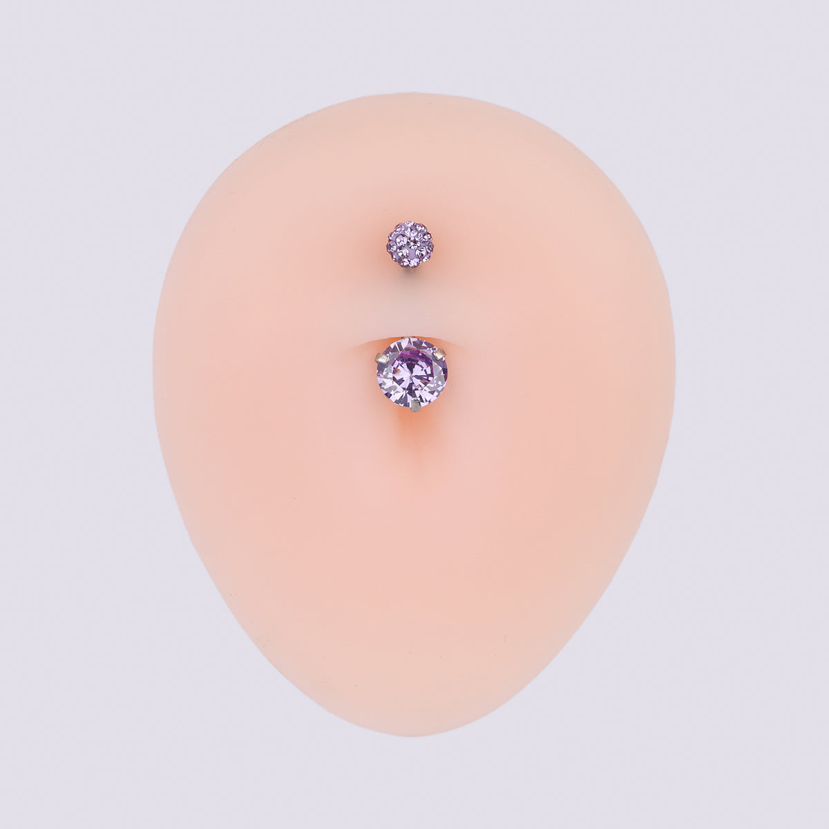 Charm Gemstone Belly Ring - Stainless Steel - Navel - Oumo Jewelry
