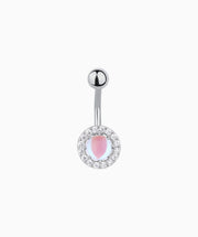 Sweet Opal Belly Ring - Stainless Steel - Navel - Oumo Jewelry