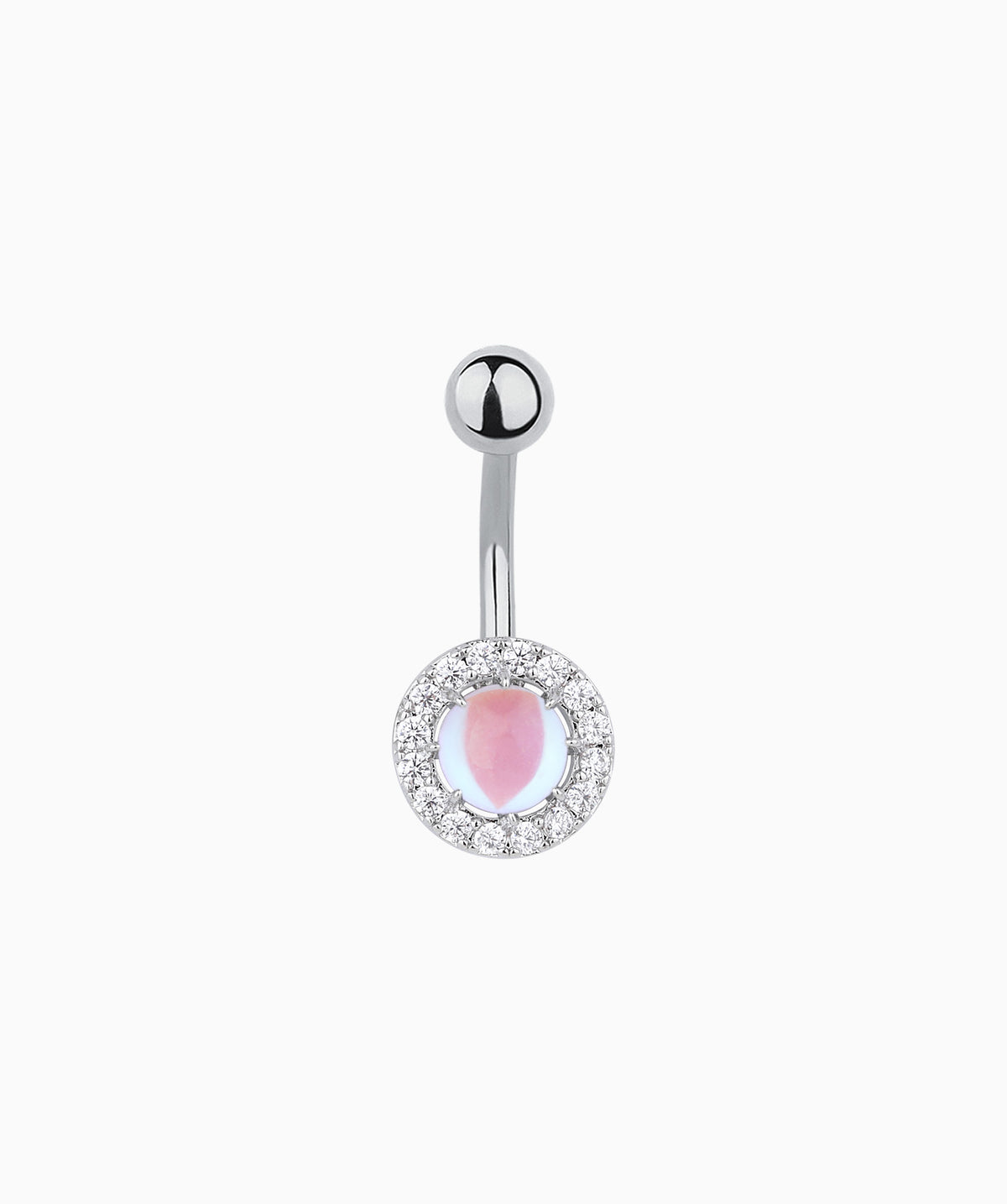Sweet Opal Belly Ring - Stainless Steel - Navel - Oumo Jewelry