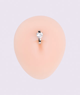 Shiny Heart Belly Clicker - OumoJewelry