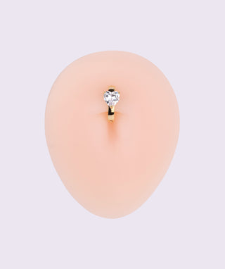 Shiny Heart Belly Clicker - OumoJewelry