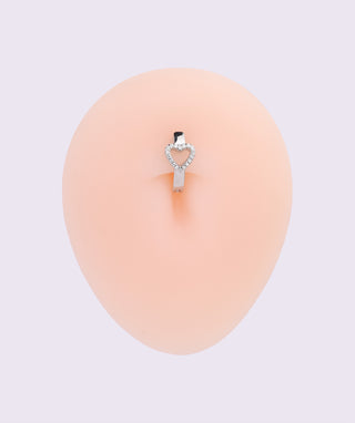 Hollow Heart Belly Clicker - OumoJewelry