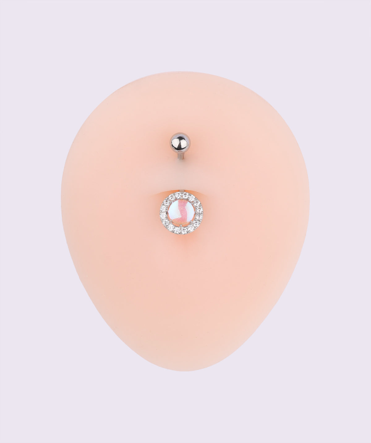 Sweet Opal Belly Ring - Stainless Steel - Navel - Oumo Jewelry