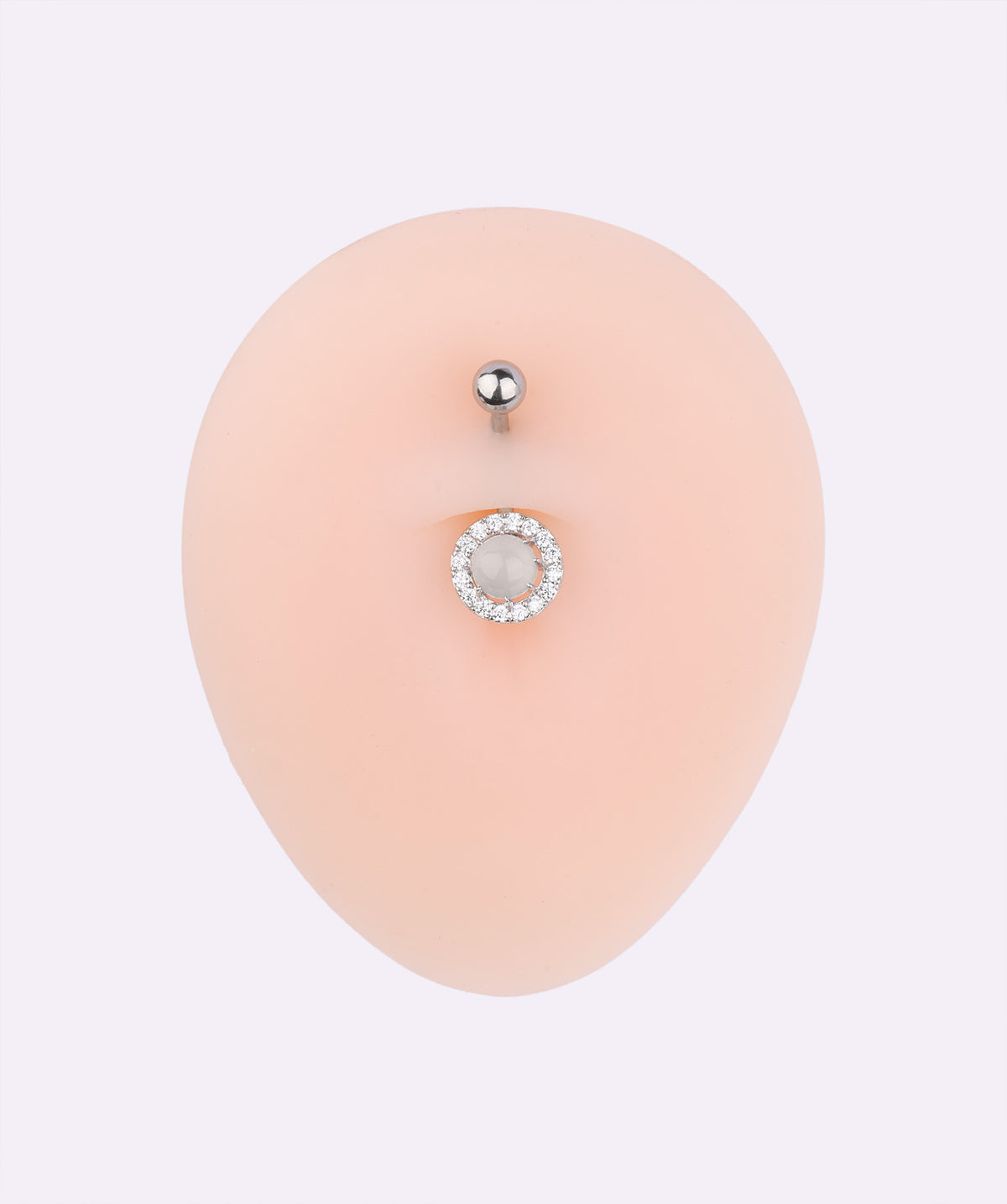 Sweet Opal Belly Ring - Stainless Steel - Navel - Oumo Jewelry