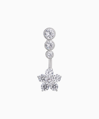 Glitter Flower Belly Ring - OumoJewelry
