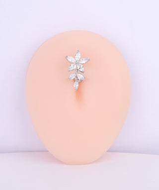 Flower & Leaf Belly Ring - OumoJewelry