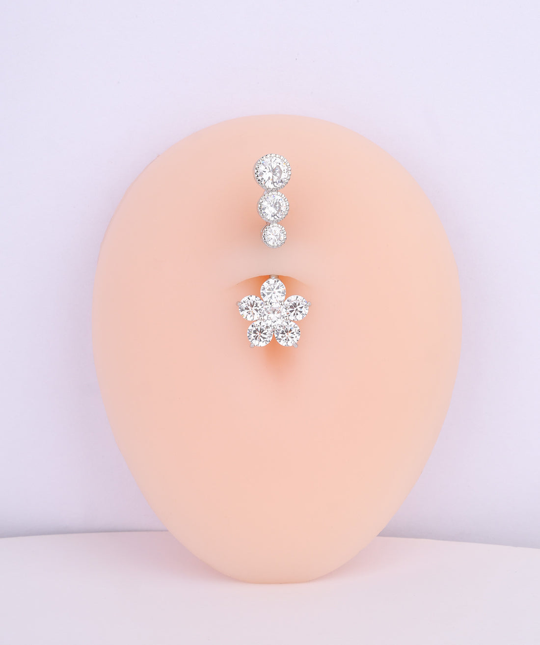 Glitter Flower Belly Ring