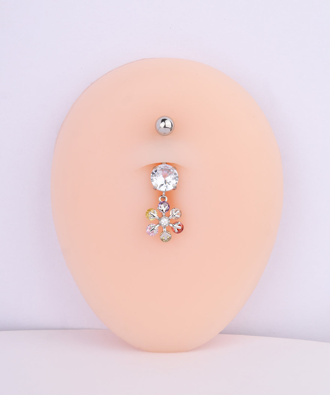 Colorful Snowflake Belly Ring