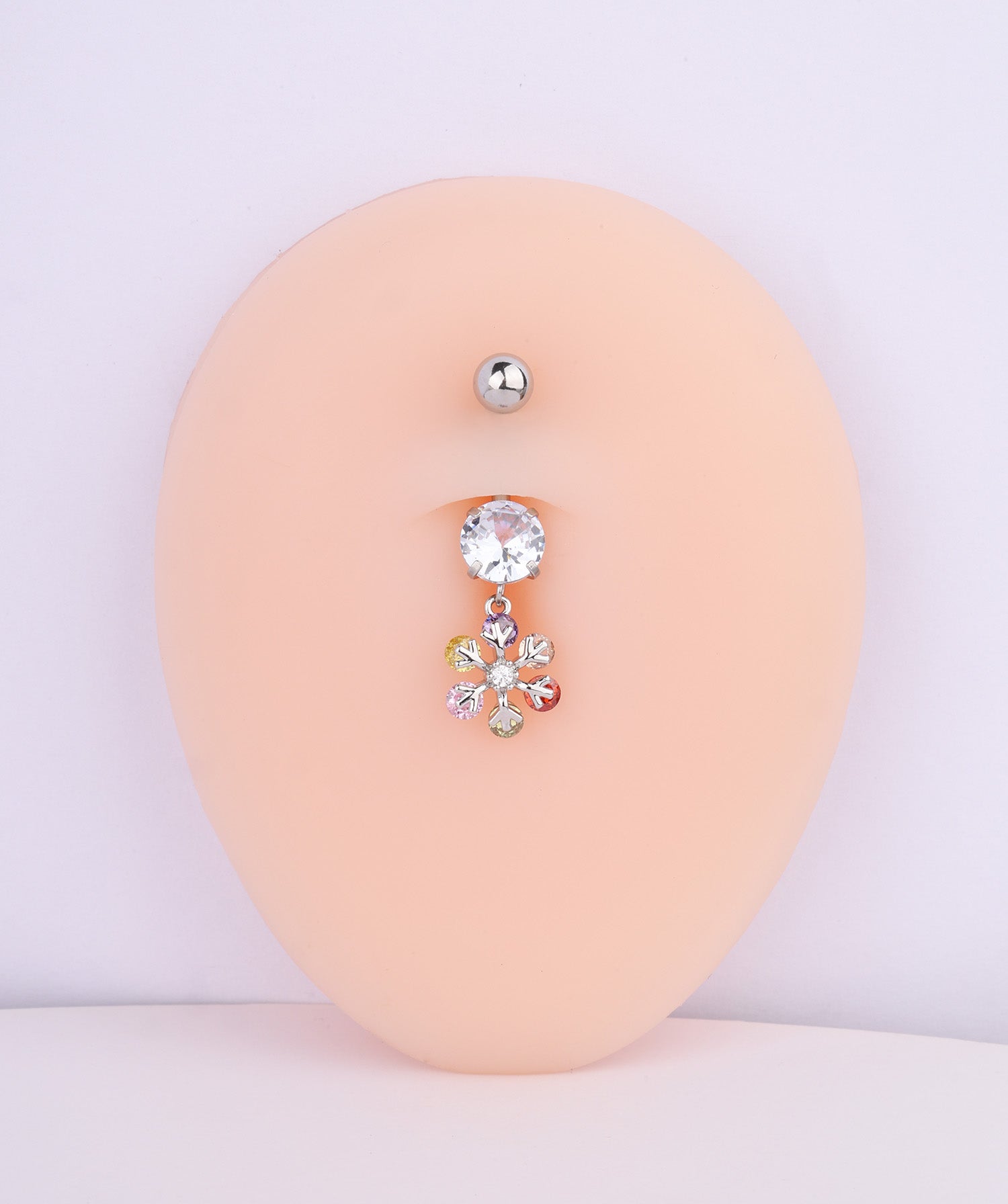 Colorful Snowflake Belly Ring