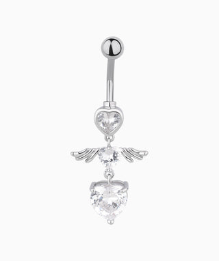 Heart Wings Belly Ring - OumoJewelry