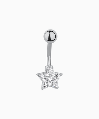 Shiny Gems Star Belly Ring - OumoJewelry