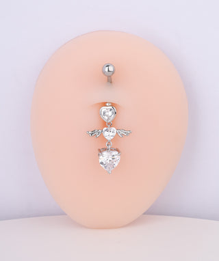 Heart Wings Belly Ring - OumoJewelry