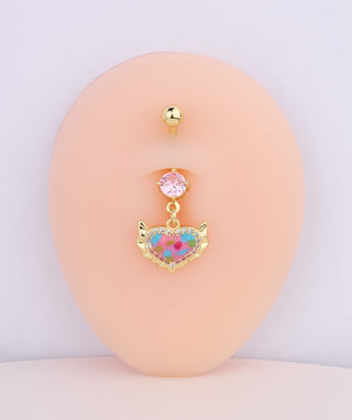 Beautiful Heart Belly Ring - OumoJewelry