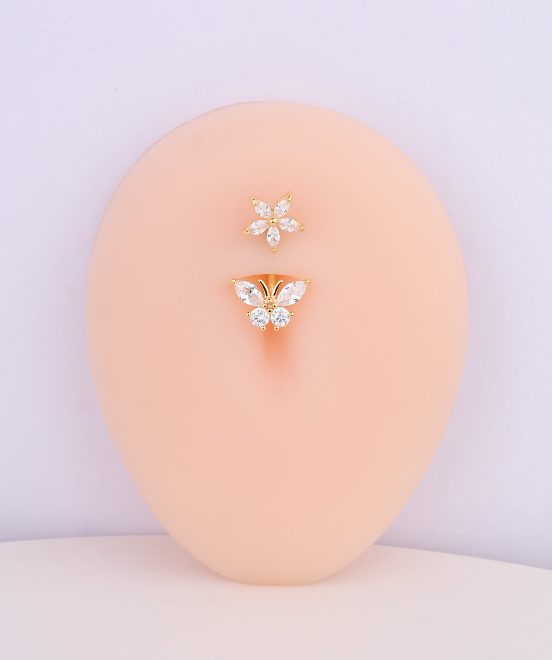 Flower &amp; Butterfly Belly Ring