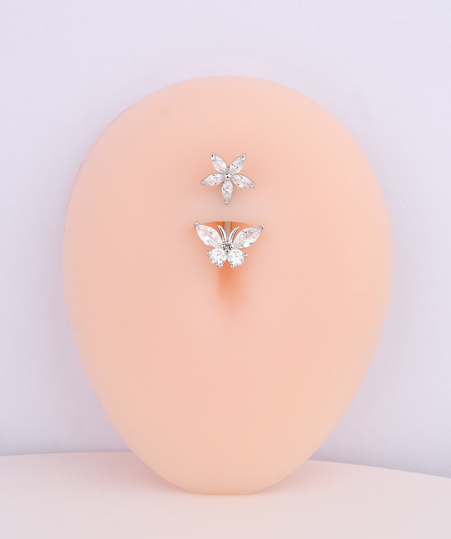 Flower &amp; Butterfly Belly Ring