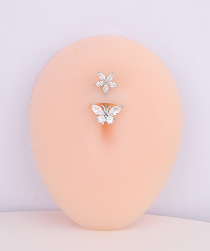 Flower &amp; Butterfly Belly Ring