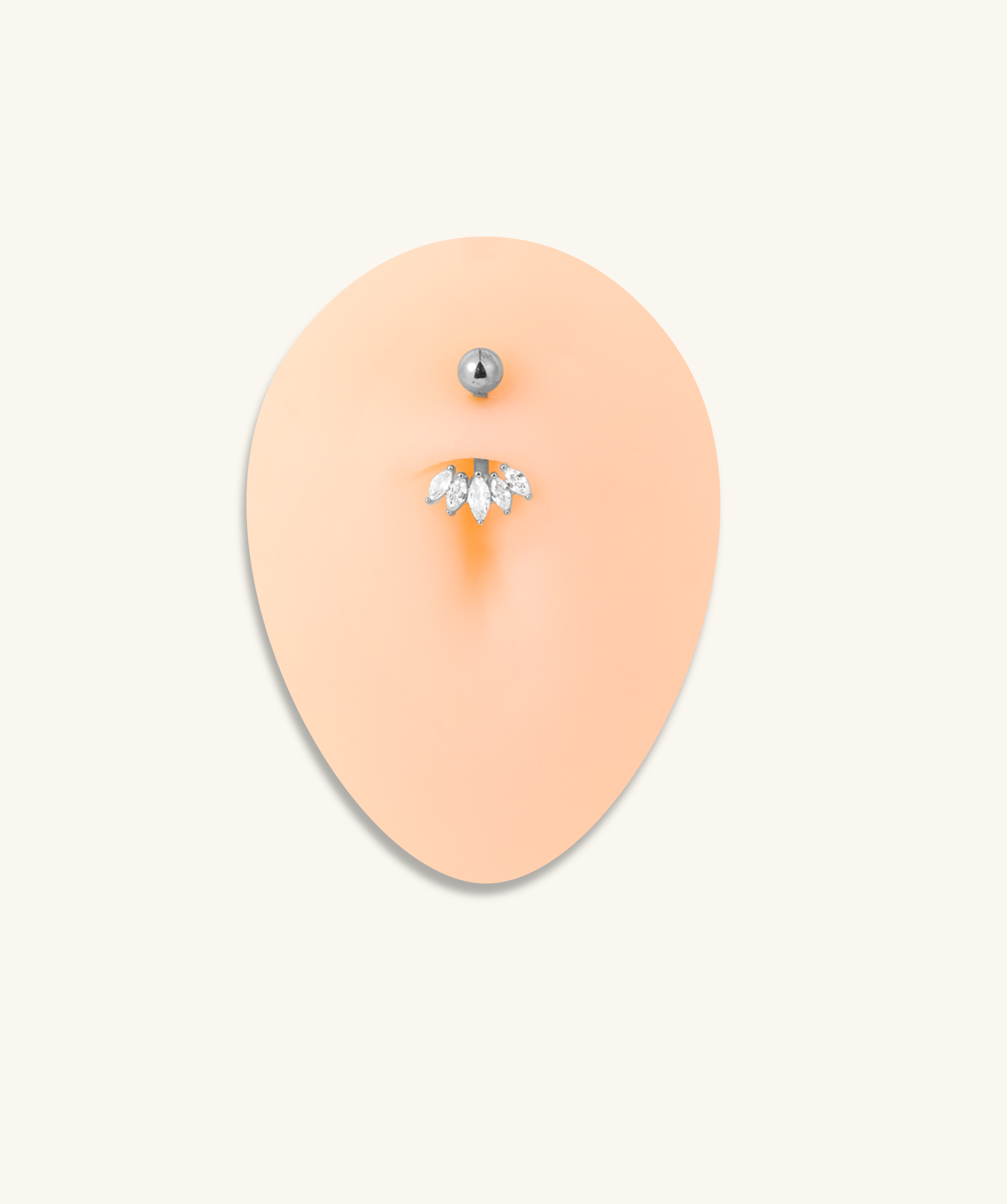 Marquise Trio Belly Ring - OumoJewelry