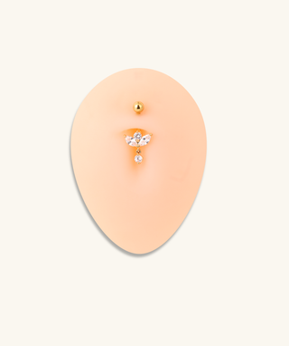 Marquise Flower Belly Ring - OumoJewelry