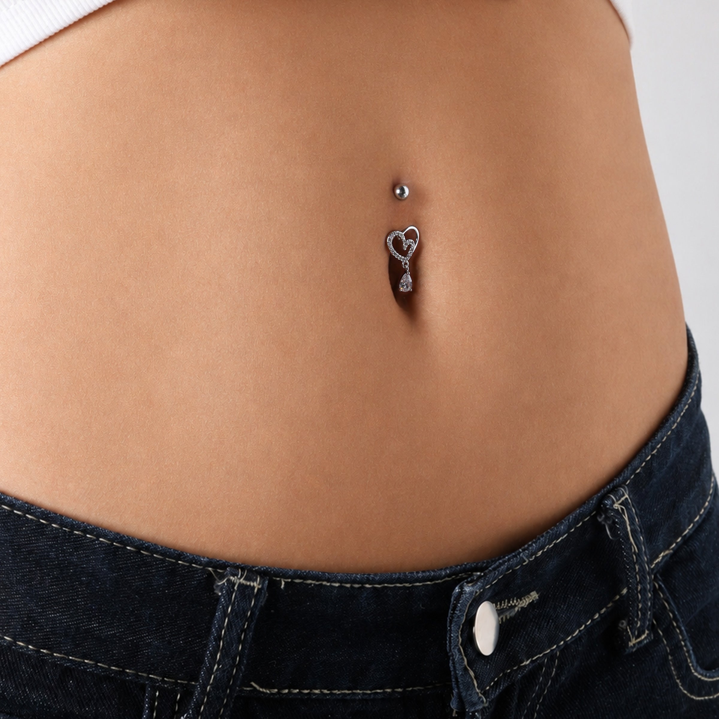 Nadya Heart Belly Ring