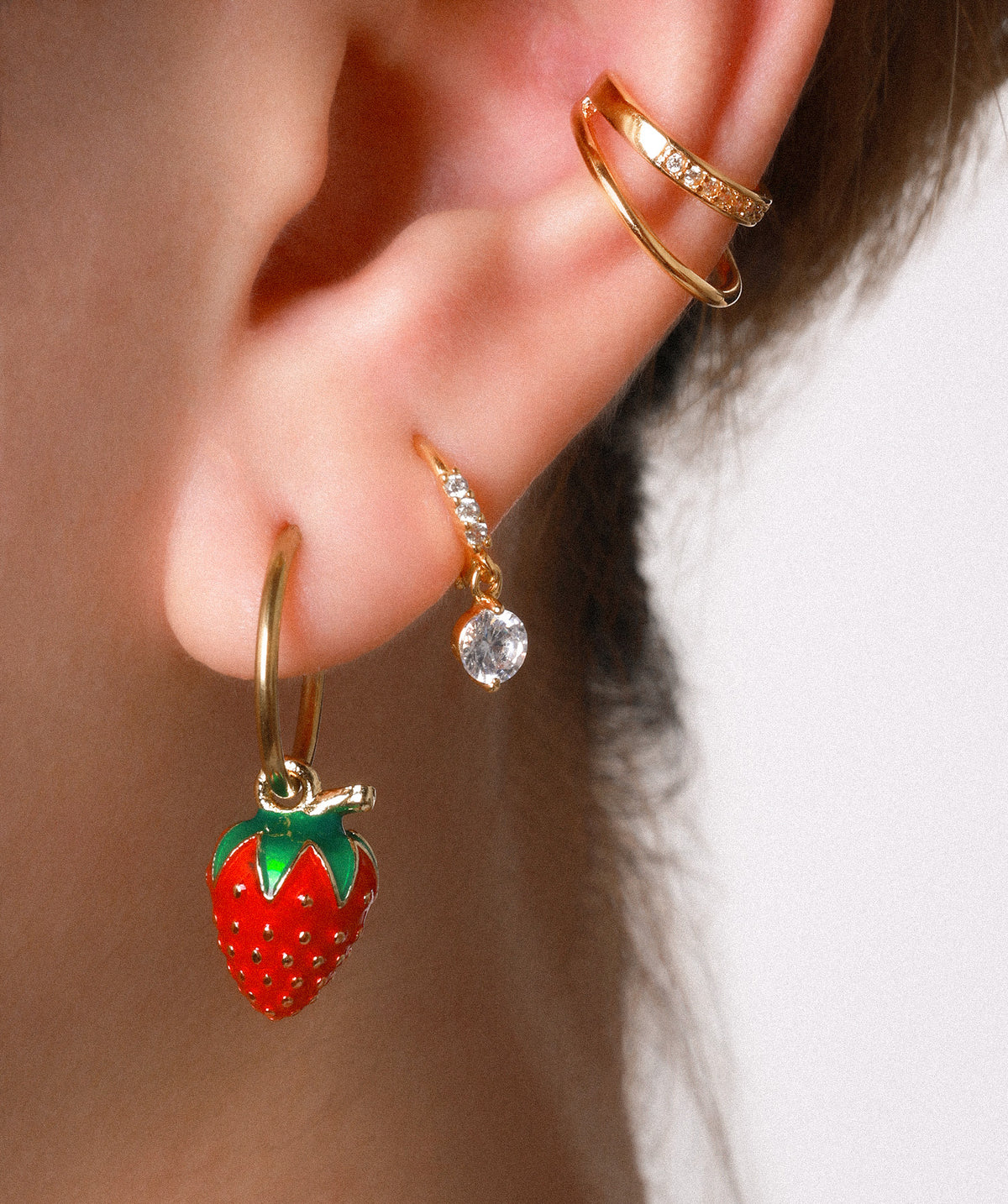 Twist Glow Ear Cuff - Brass - Oumo Jewelry
