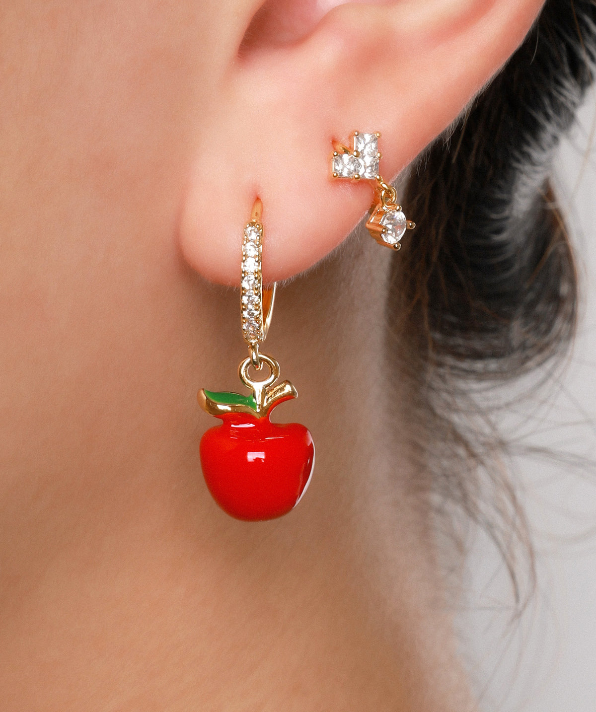 Apple Charm - Brass - Oumo Jewelry