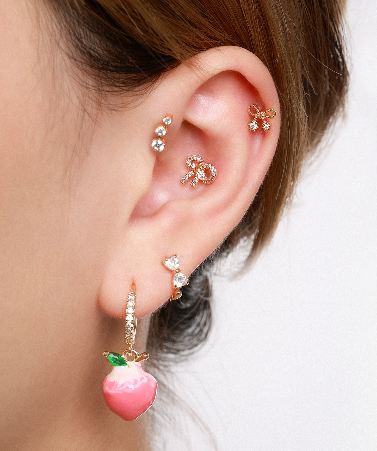 Peach Charm - Brass - Oumo Jewelry