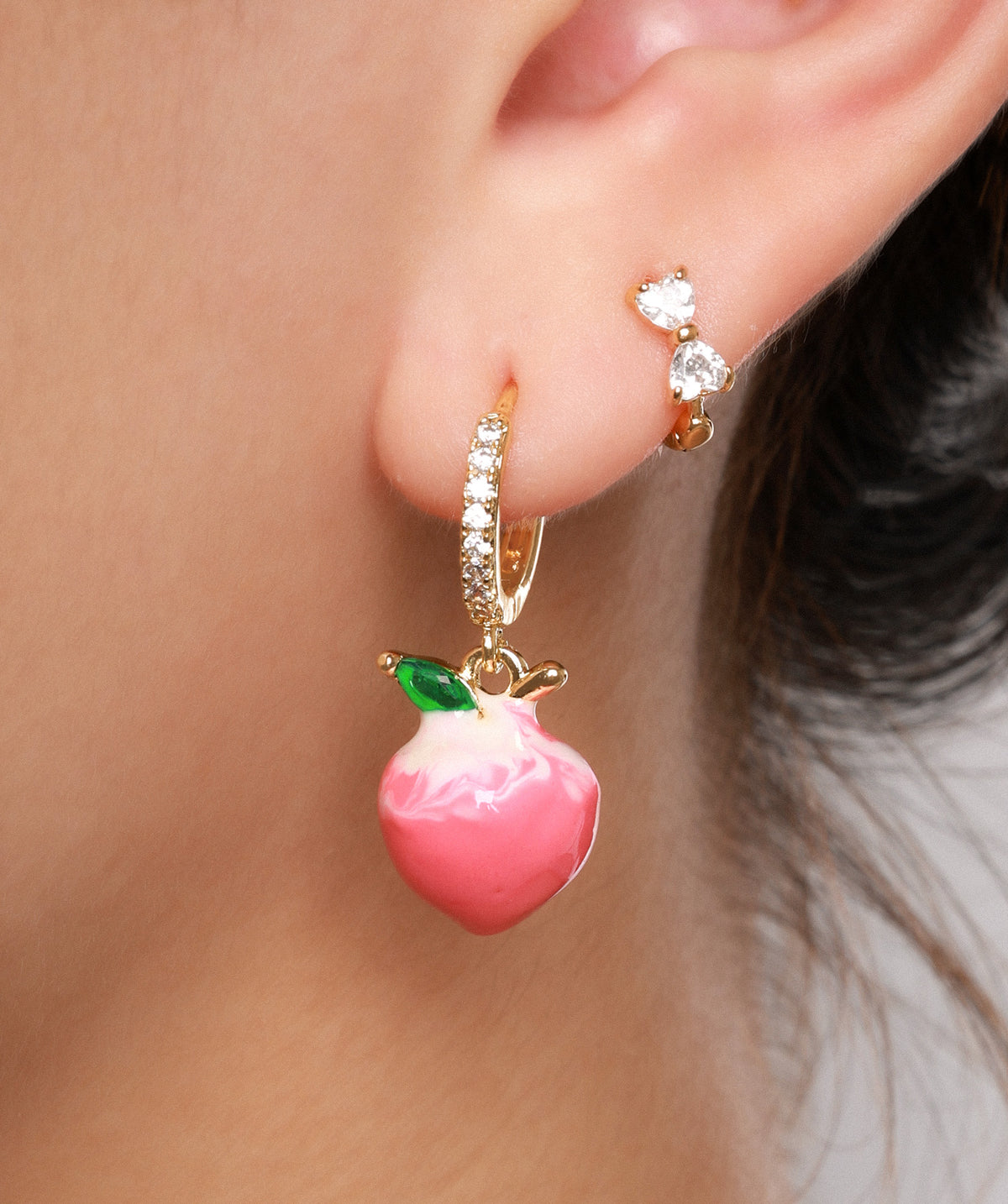 Peach Charm - Brass - Oumo Jewelry