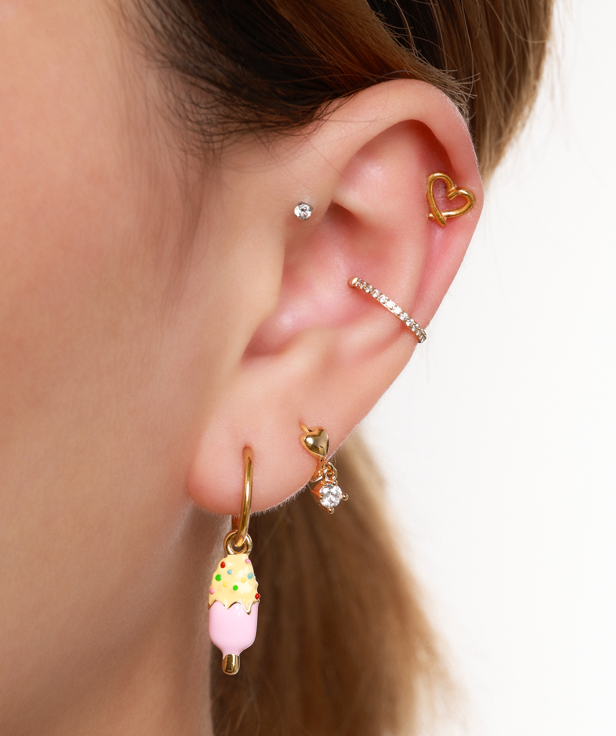 Candy Cone charm - Brass - Oumo Jewelry
