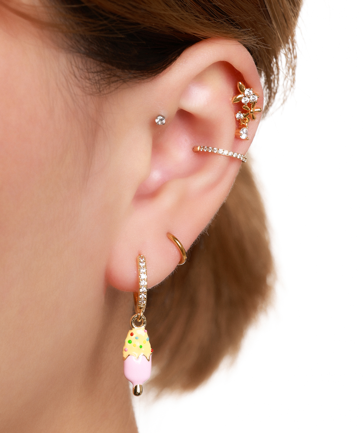Candy Cone charm - Brass - Oumo Jewelry