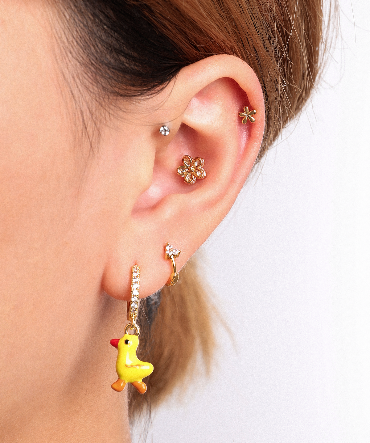 Sunny Bird charm - Brass - Oumo Jewelry