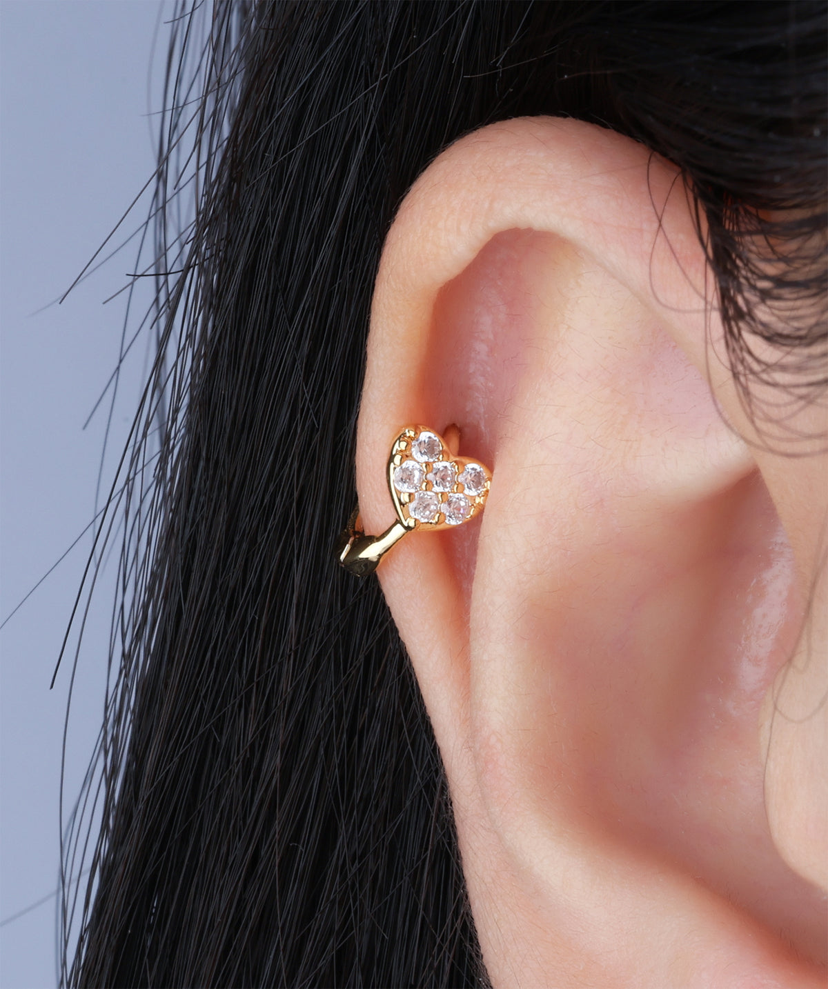 Heart Helix Hoop - Stainless Steel - Helix, Upper Lobe - Oumo Jewelry