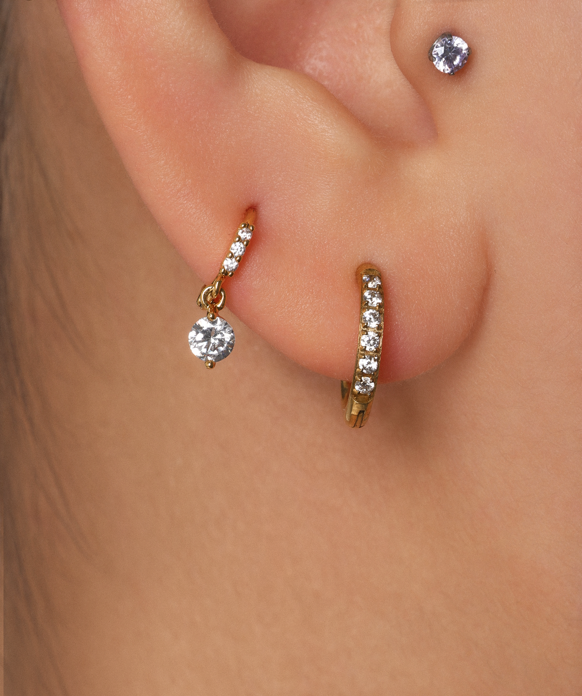Cozy Hoop - Stainless Steel - Helix, Upper Lobe - Oumo Jewelry