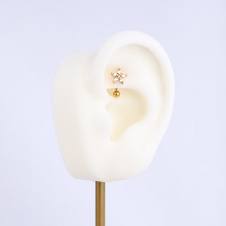 Blooms Sparkle Curved Ring - OhmoJewelry