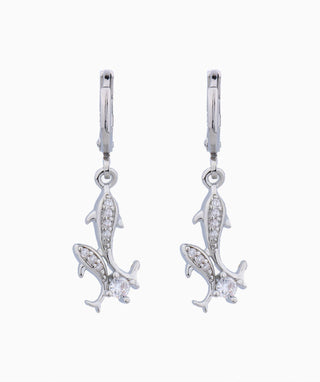Playful Dolphin Huggie Earring - OumoJewelry
