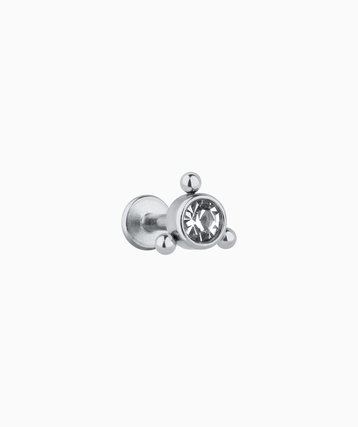Hope Flatback Stud - Stainless Steel - Helix, Upper Lobe, Conch - Oumo Jewelry