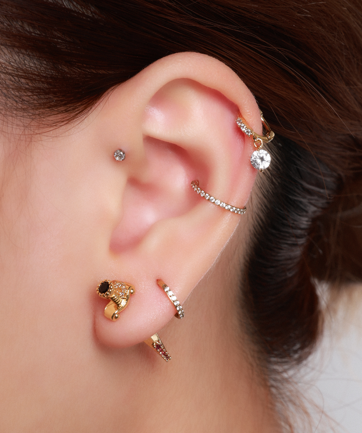 Power Sword Stud - Stainless Steel - Upper Lobe - Oumo Jewelry