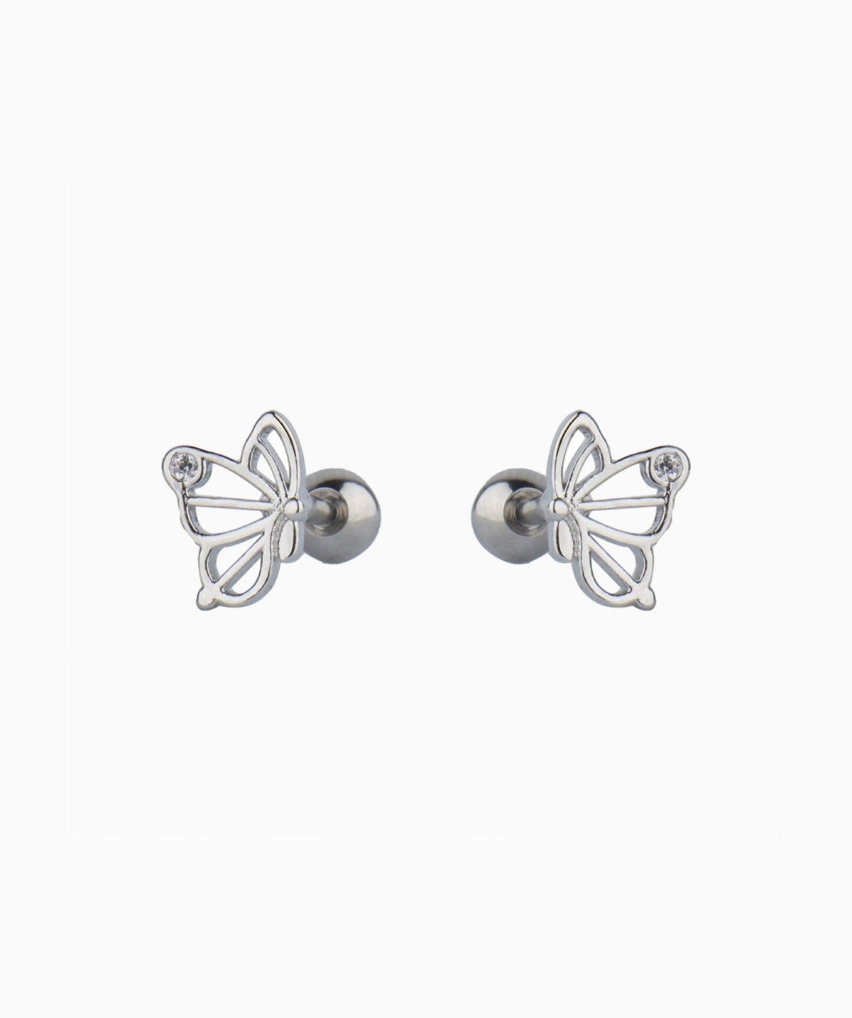 Glowing Butterfly Studs - Stainless Steel - Oumo Jewelry