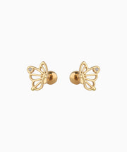 Glowing Butterfly Studs - Stainless Steel - Oumo Jewelry