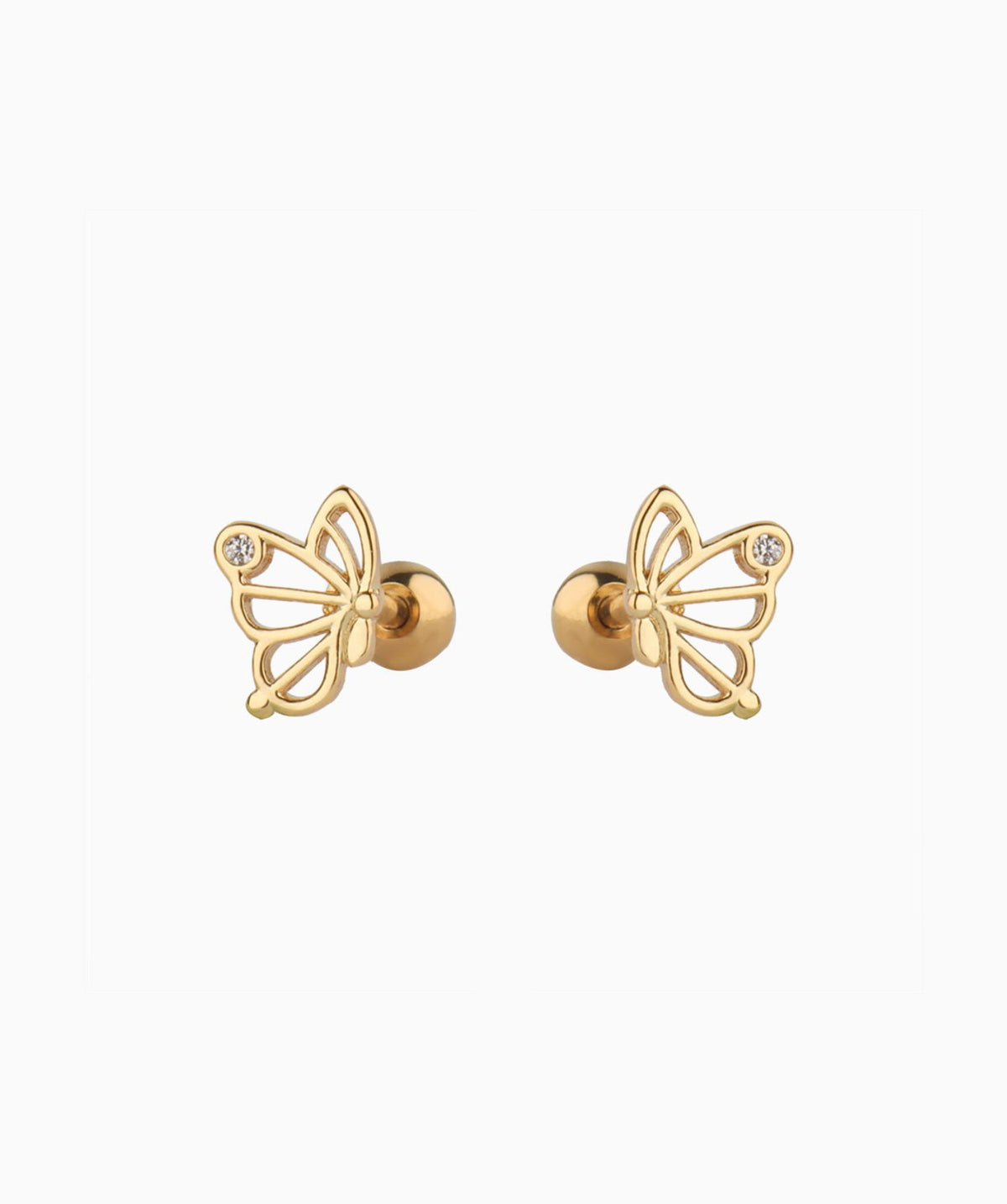 Glowing Butterfly Studs - Stainless Steel - Oumo Jewelry