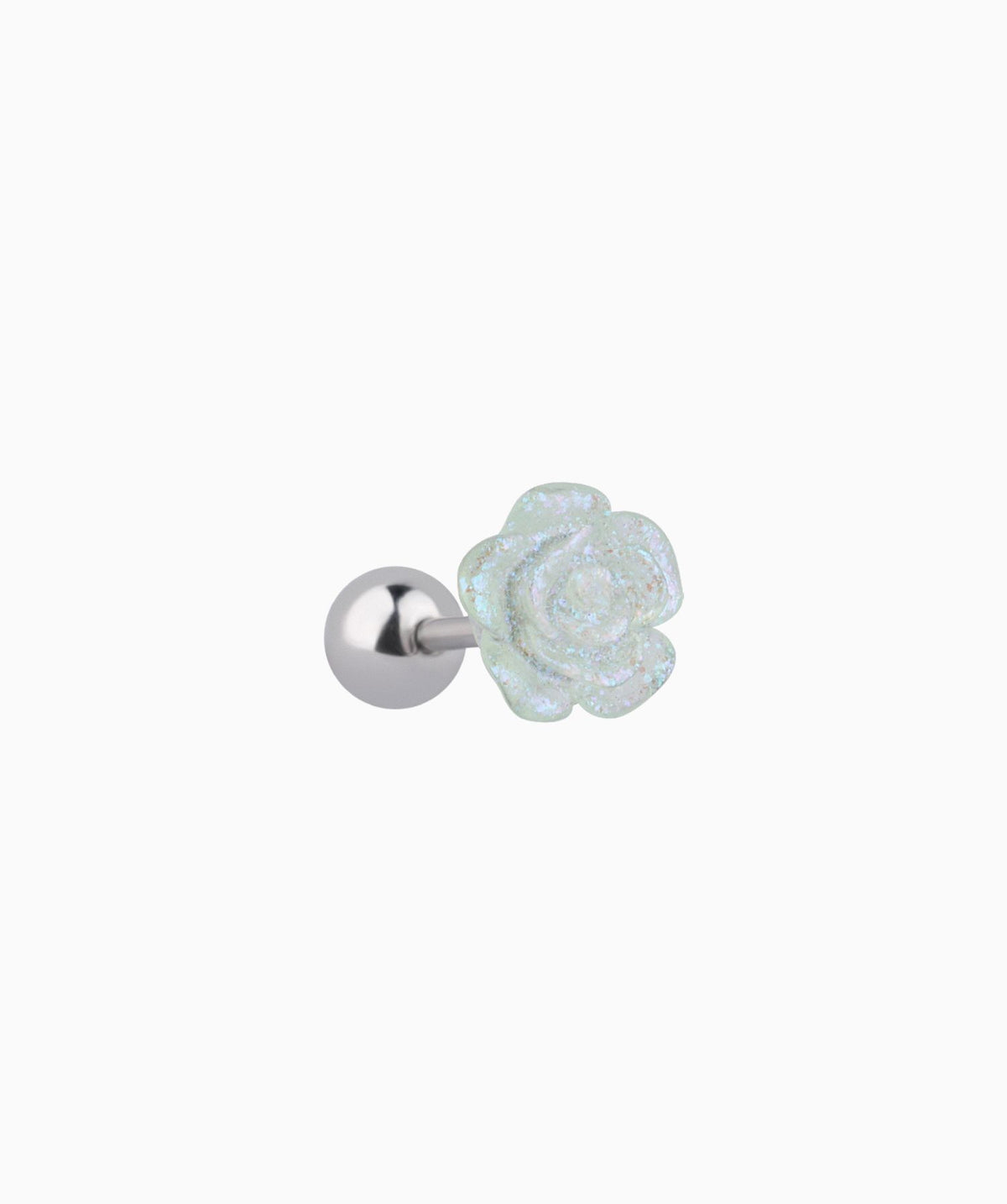 Sweet Flower Stud - Sterling Silver 925 - Upper Lobe, Helix, Flat - Oumo Jewelry