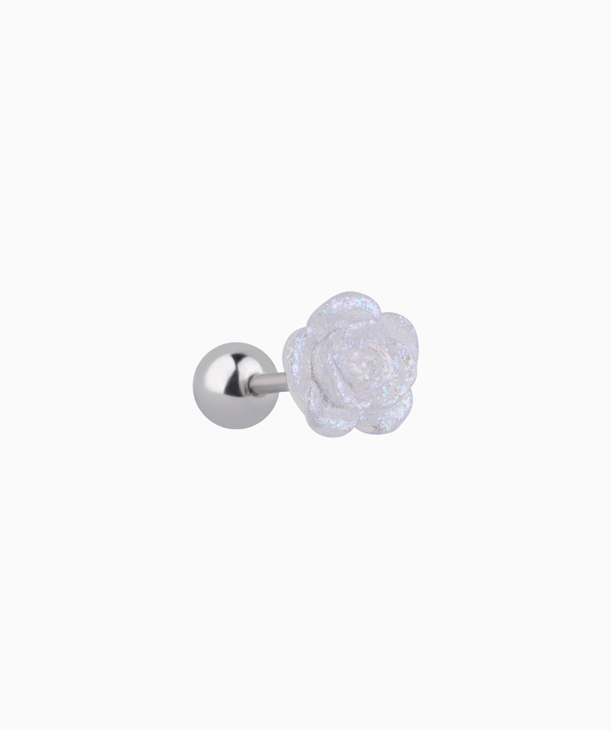 Sweet Flower Stud - Sterling Silver 925 - Upper Lobe, Helix, Flat - Oumo Jewelry