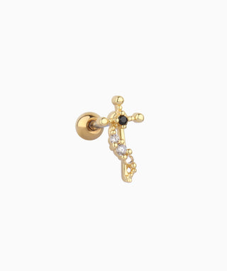 Unique Cross Stud - OumoJewelry