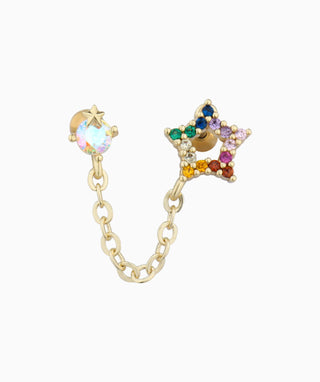 Dazzling Star Chain Earring - OumoJewelry