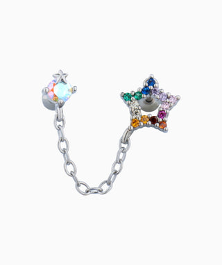 Dazzling Star Chain Earring - OumoJewelry