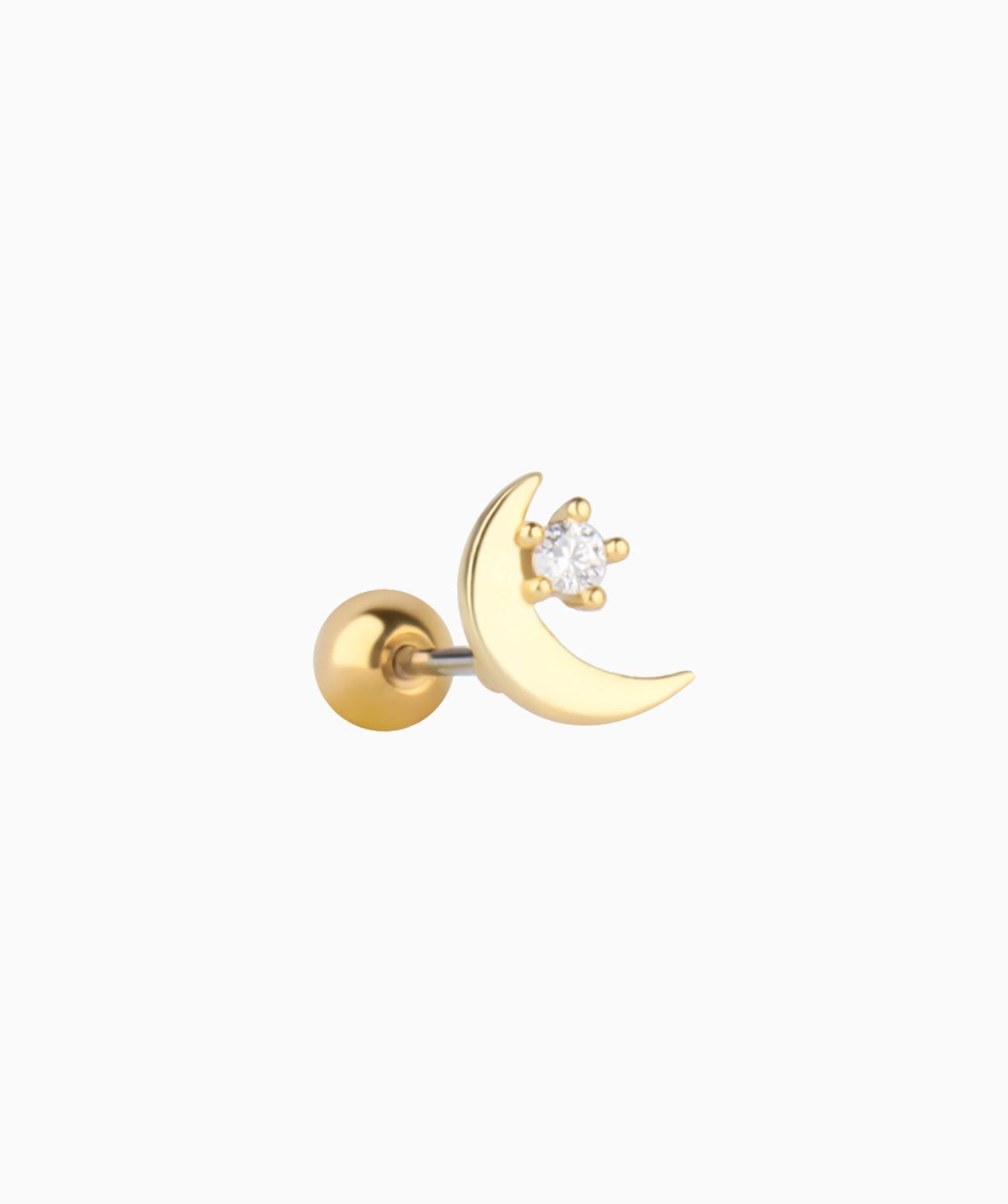 Beautiful Crescent Moon Stud