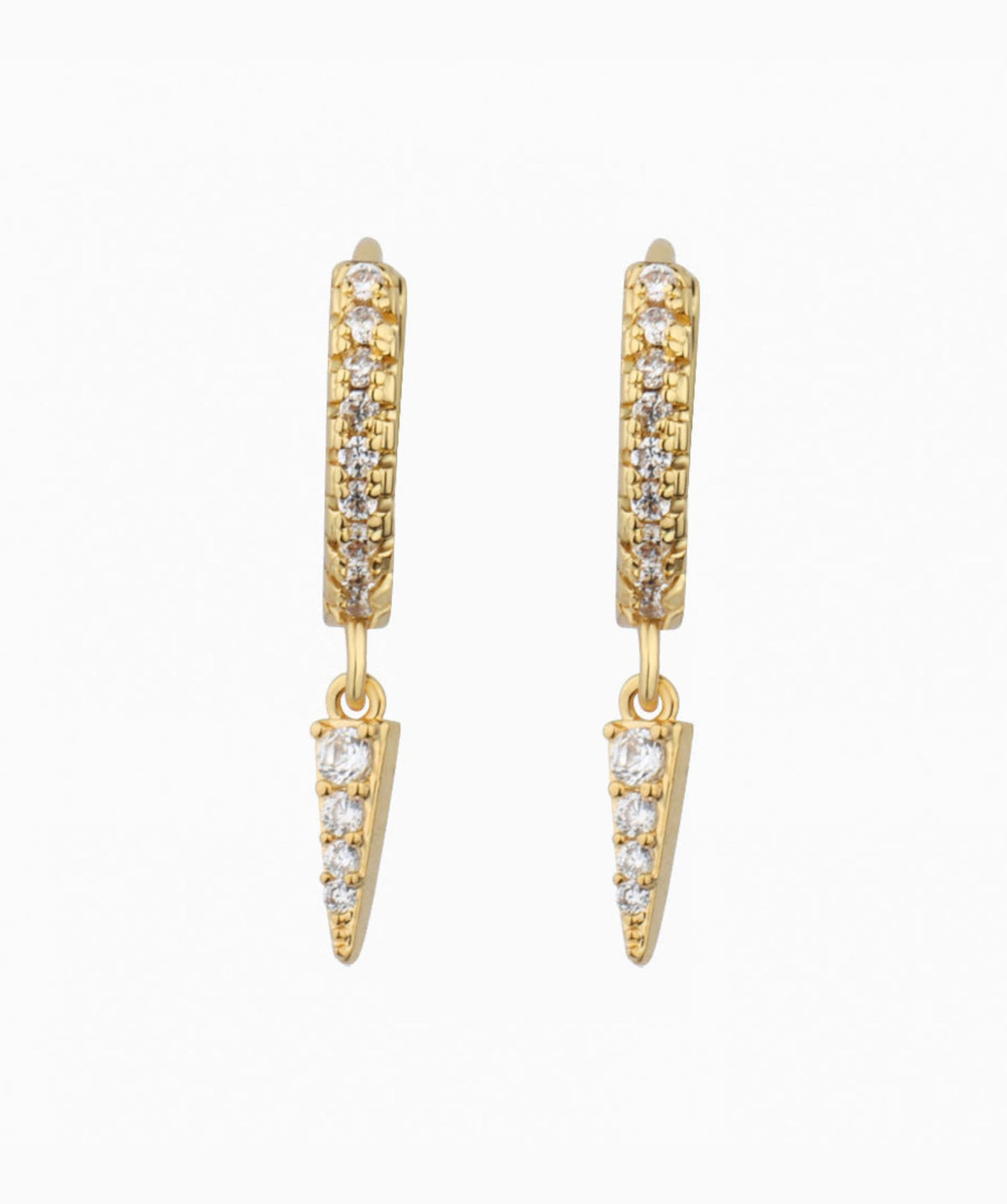 Drop Hoop Earring - Brass - Oumo Jewelry