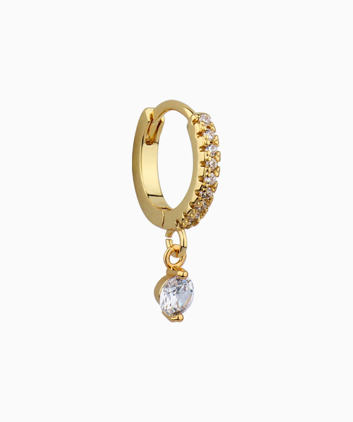 Gemstone Drop Earring - Brass - Upper Lobe, Lobe - Oumo Jewelry