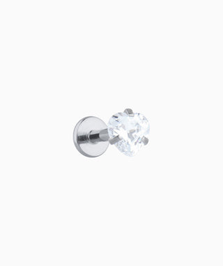 Classic Heart Flatback Stud - OumoJewelry