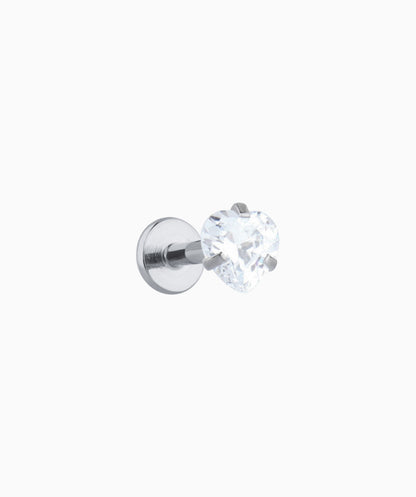 Classic Heart Flatback Stud