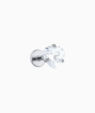 Classic Heart Flatback Stud - OumoJewelry